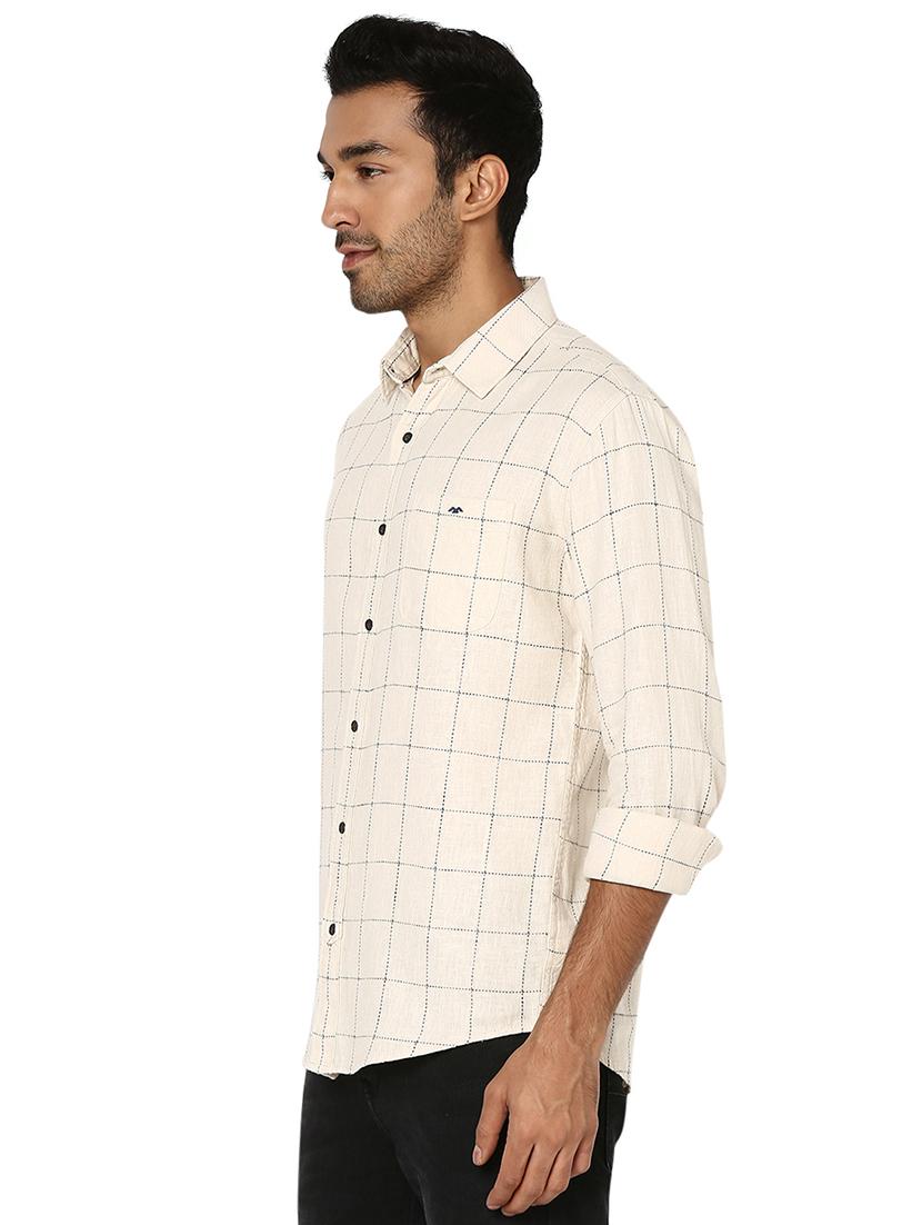 off white cotton casual shirt - 20998502 - Standard Image - 2