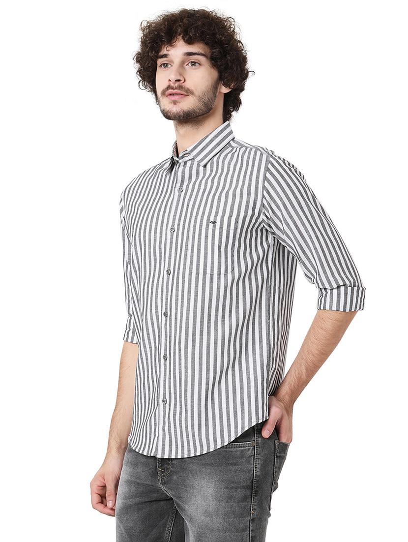 charcoal cotton casual shirt - 20998542 - Standard Image - 2