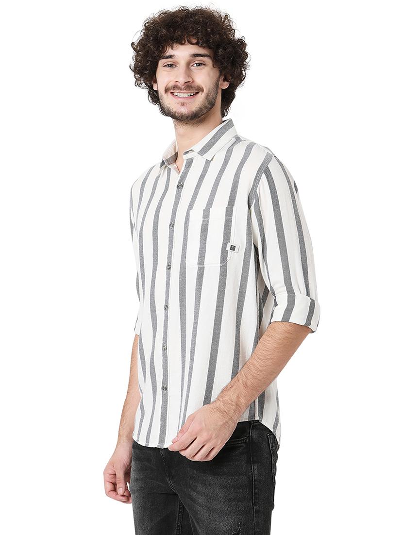 off white cotton casual shirt - 20998547 - Standard Image - 2