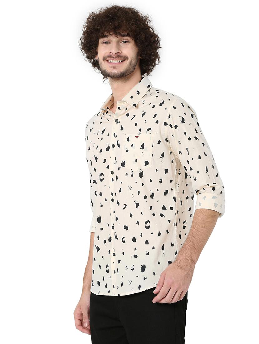 off white cotton casual shirt - 20998568 - Standard Image - 2