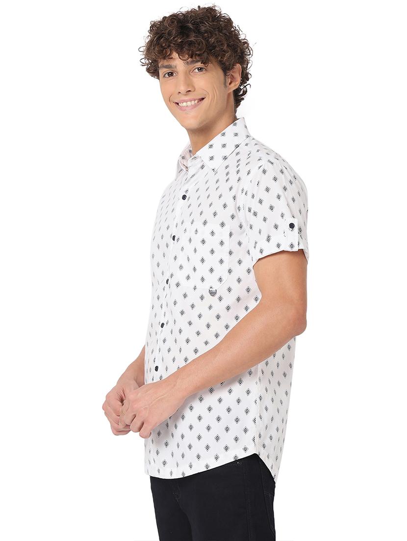 white cotton casual shirt - 20998569 - Standard Image - 2