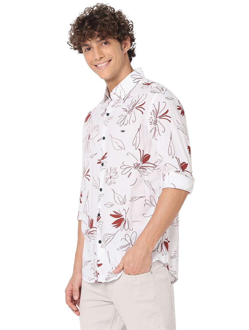 white cotton casual shirt - 20998582 -  Standard Image - 2