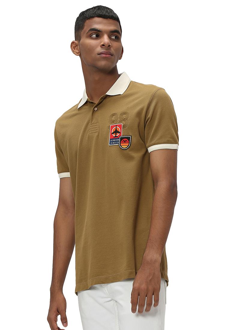 olive cotton plain tshirt - 20998732 - Standard Image - 2