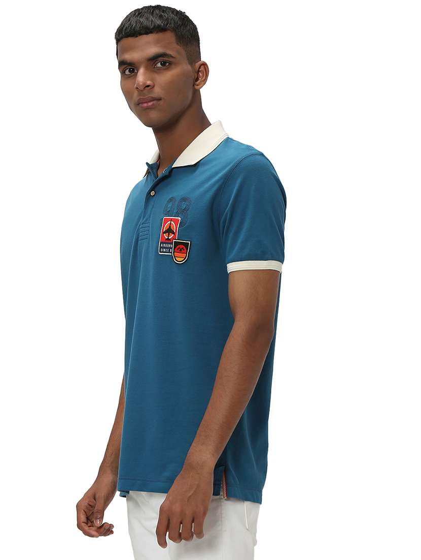teal cotton plain tshirt - 20998733 -  Standard Image - 2
