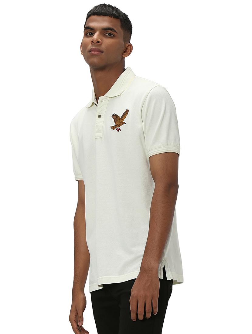 off white cotton plain tshirt - 20998736 - Standard Image - 2