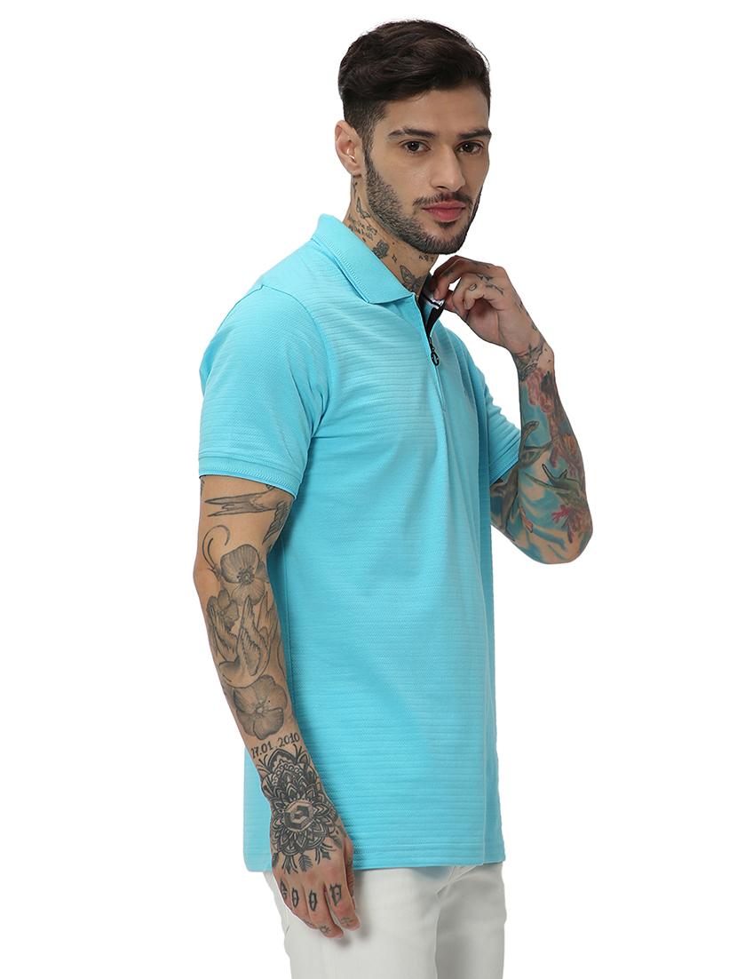 turquoise cotton plain tshirt - 20998788 - Standard Image - 2