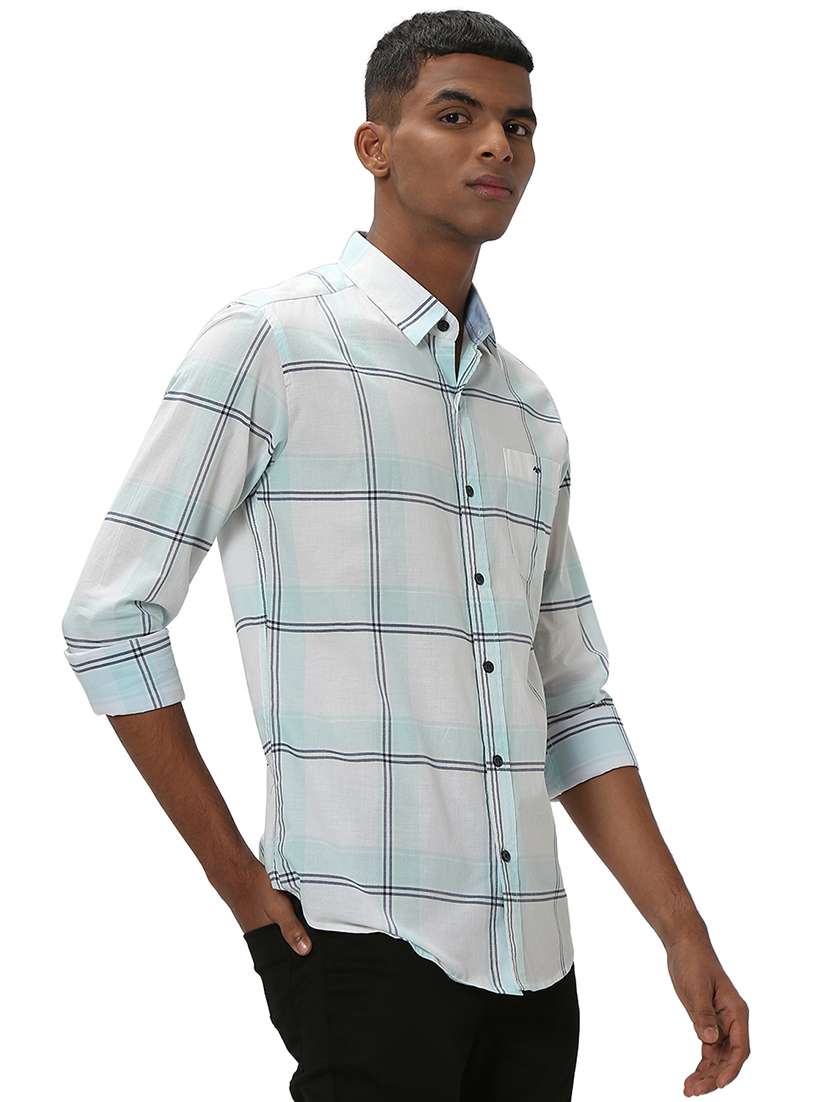 light blue cotton casual shirt - 20998844 - Standard Image - 2