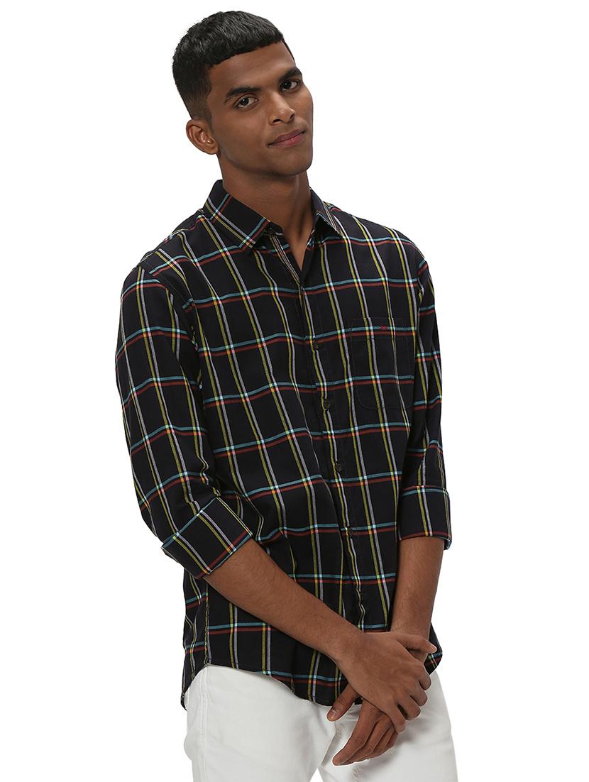 black cotton casual shirt - 20998845 - Standard Image - 2