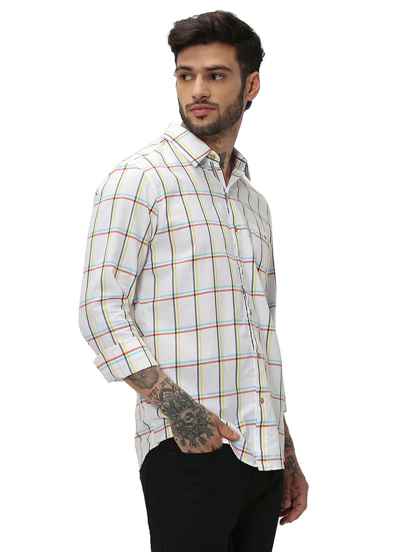 off white cotton casual shirt - 20998846 - Standard Image - 2