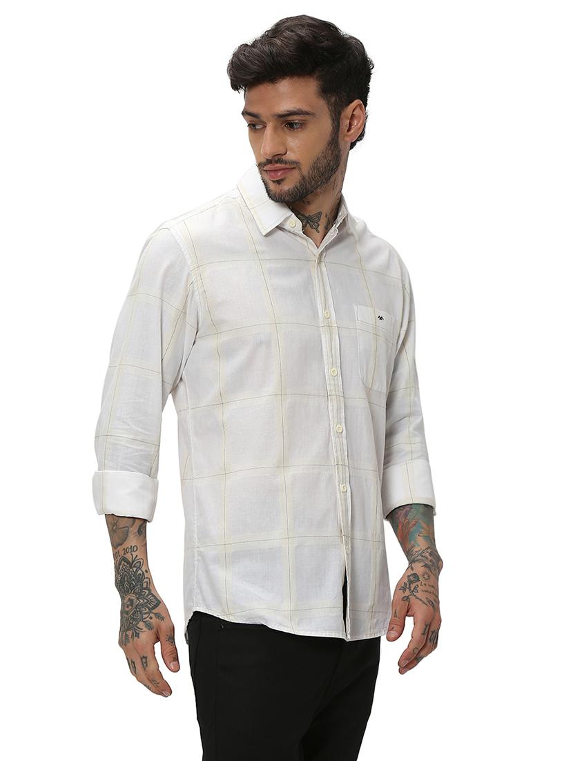 off white cotton casual shirt - 20998854 - Standard Image - 2