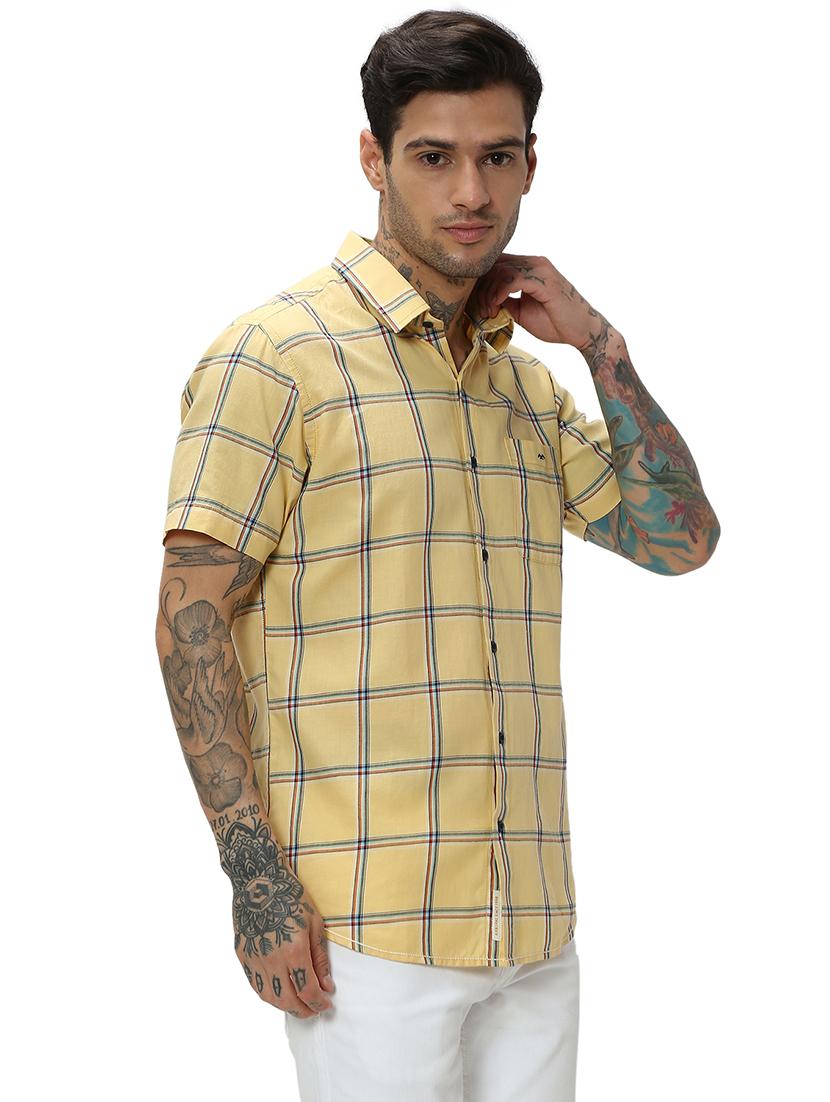 yellow cotton casual shirt - 20998868 - Standard Image - 2