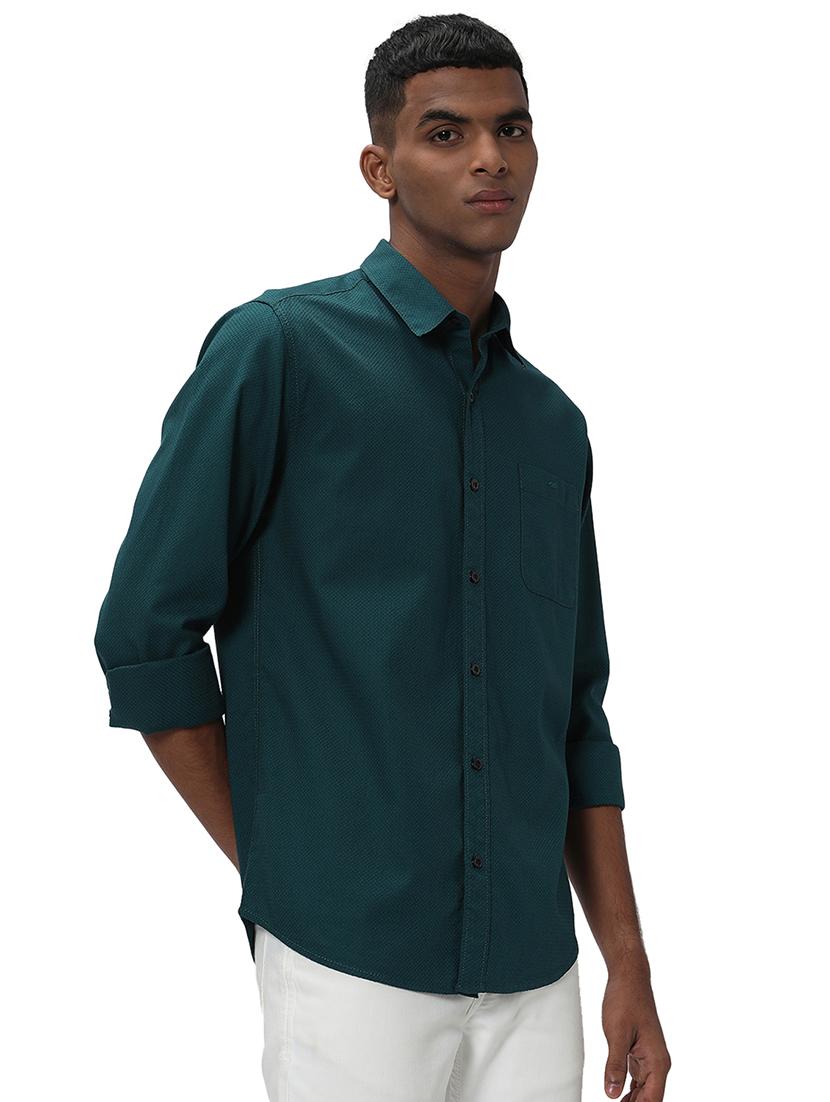 green cotton casual shirt - 20998886 - Standard Image - 2