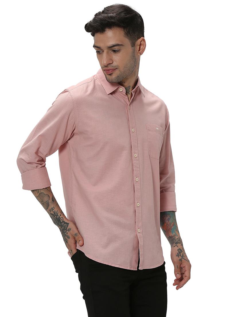 pink cotton casual shirt - 20998892 - Standard Image - 2