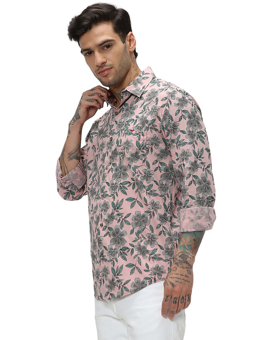 pink cotton casual shirt - 20998947 - Standard Image - 2