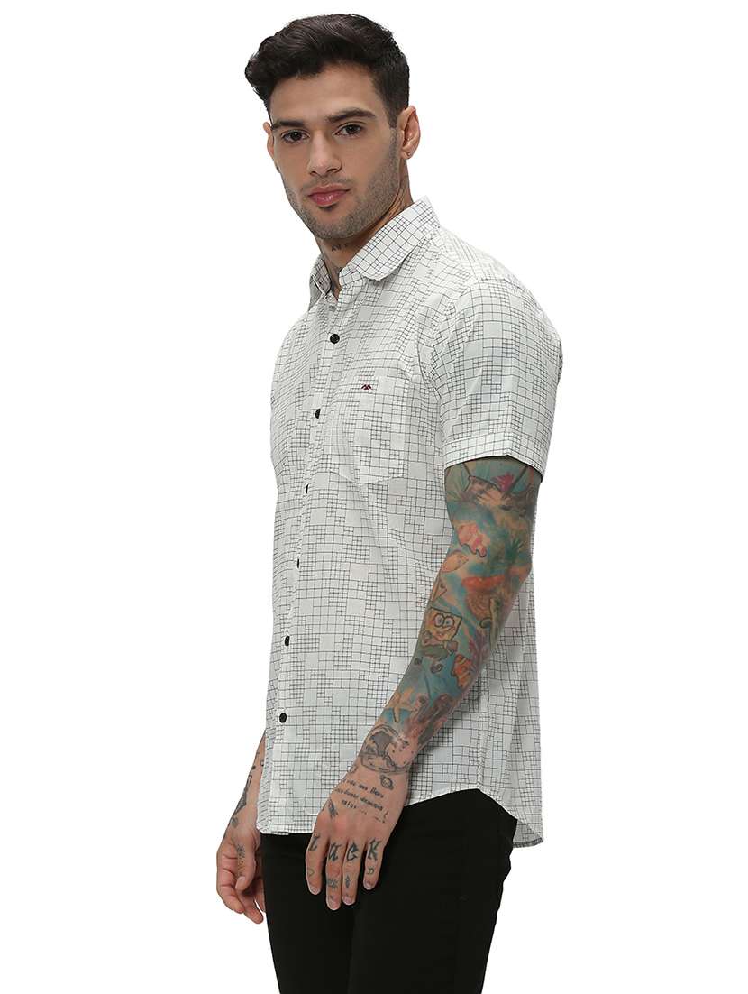 white cotton casual shirt - 20998961 - Standard Image - 2
