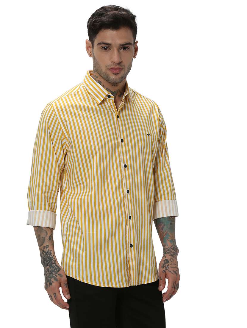 yellow cotton casual shirt - 20998982 -  Standard Image - 2