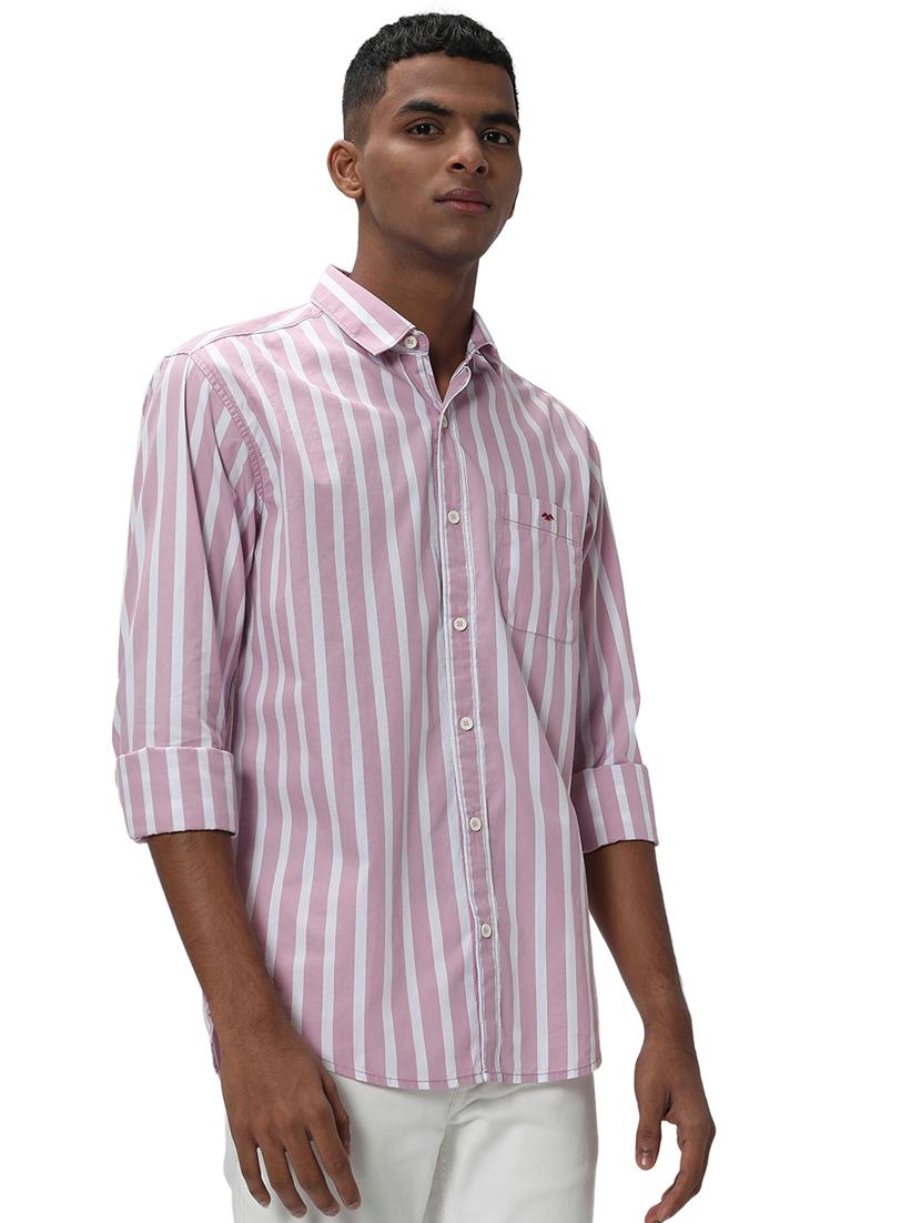 pink cotton casual shirt - 20998985 - Standard Image - 2