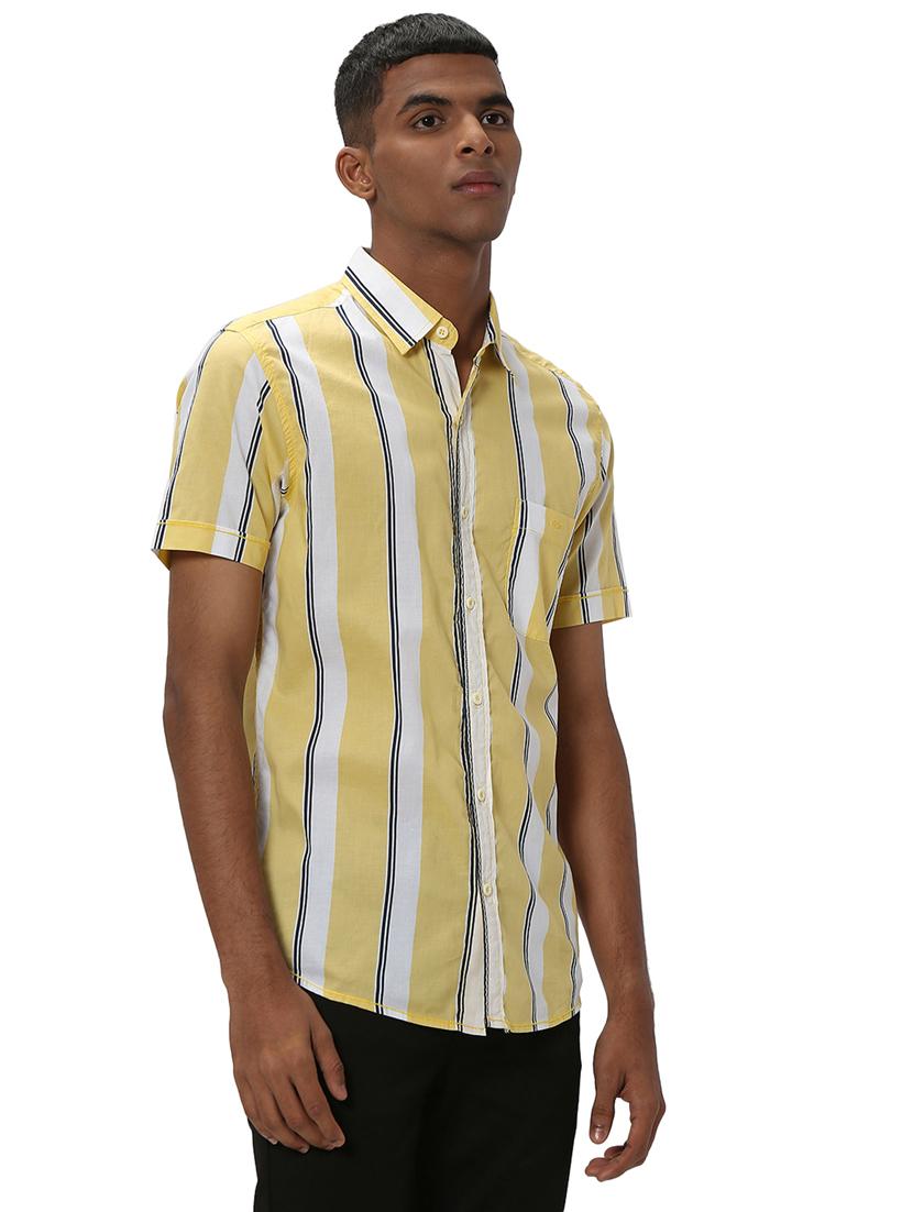 yellow cotton casual shirt - 20999002 - Standard Image - 2