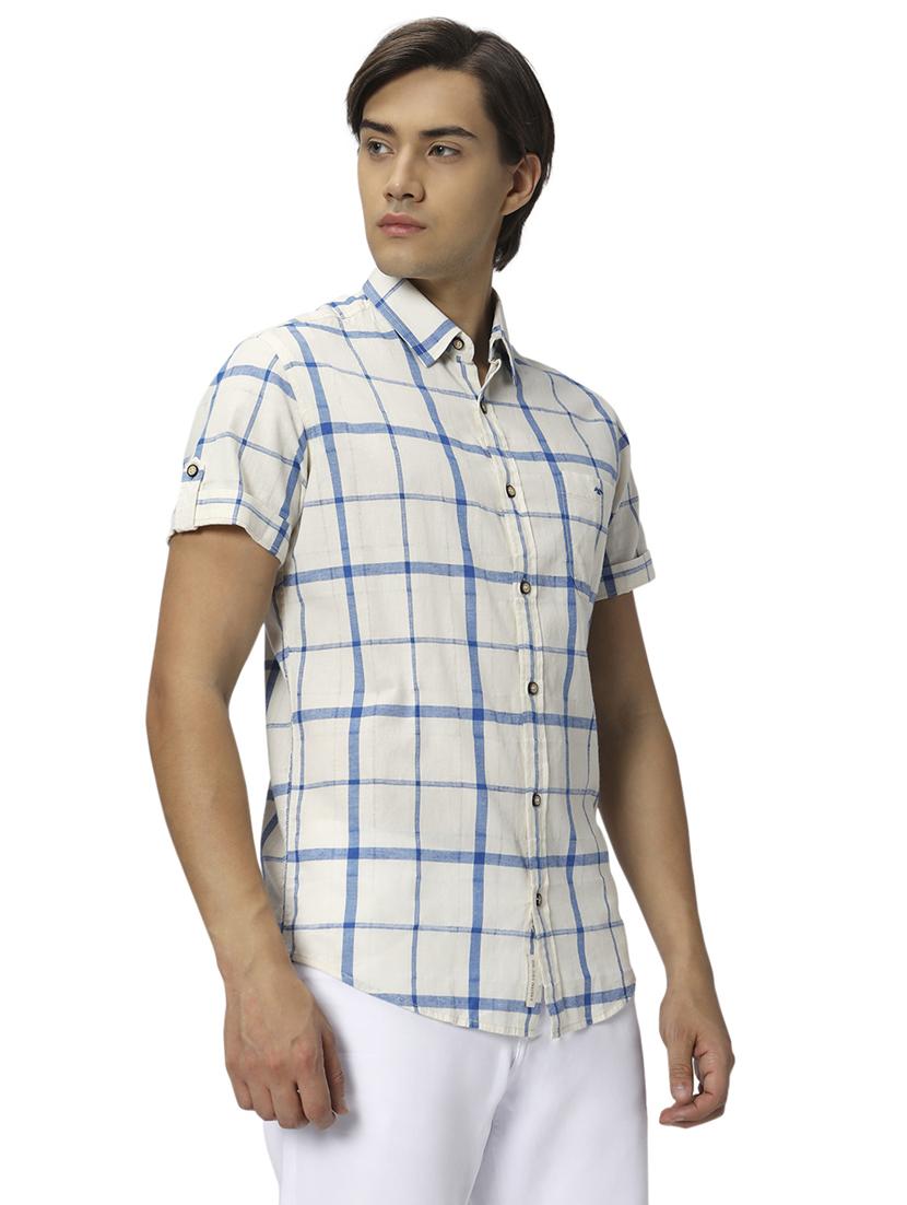 blue cotton casual shirt - 20999058 - Standard Image - 2