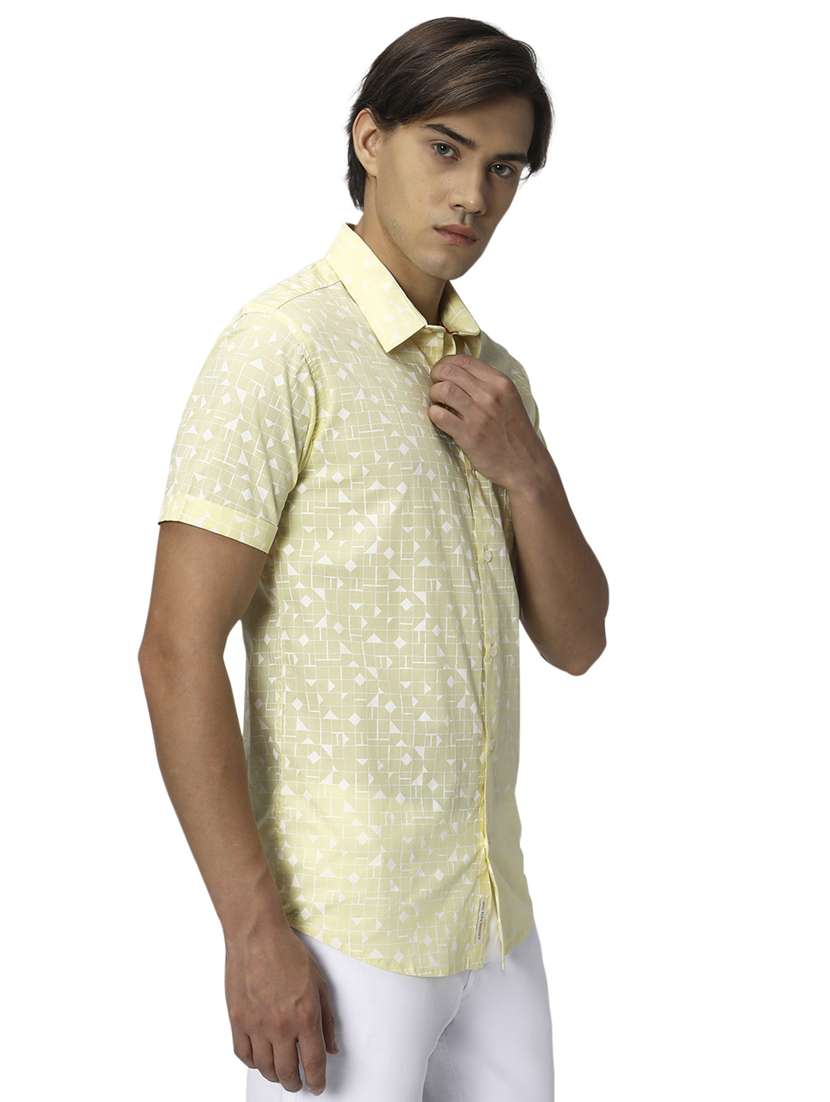 yellow cotton casual shirt - 20999065 - Standard Image - 2