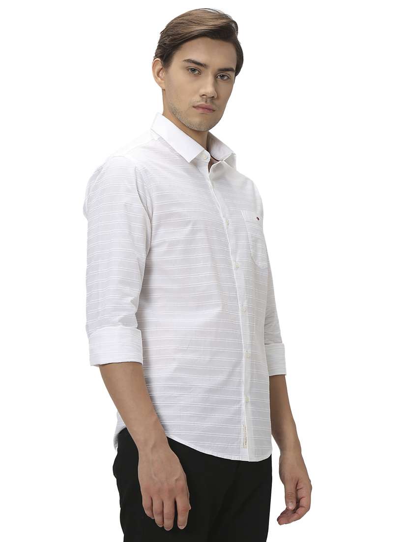 white cotton casual shirt - 20999069 - Standard Image - 2