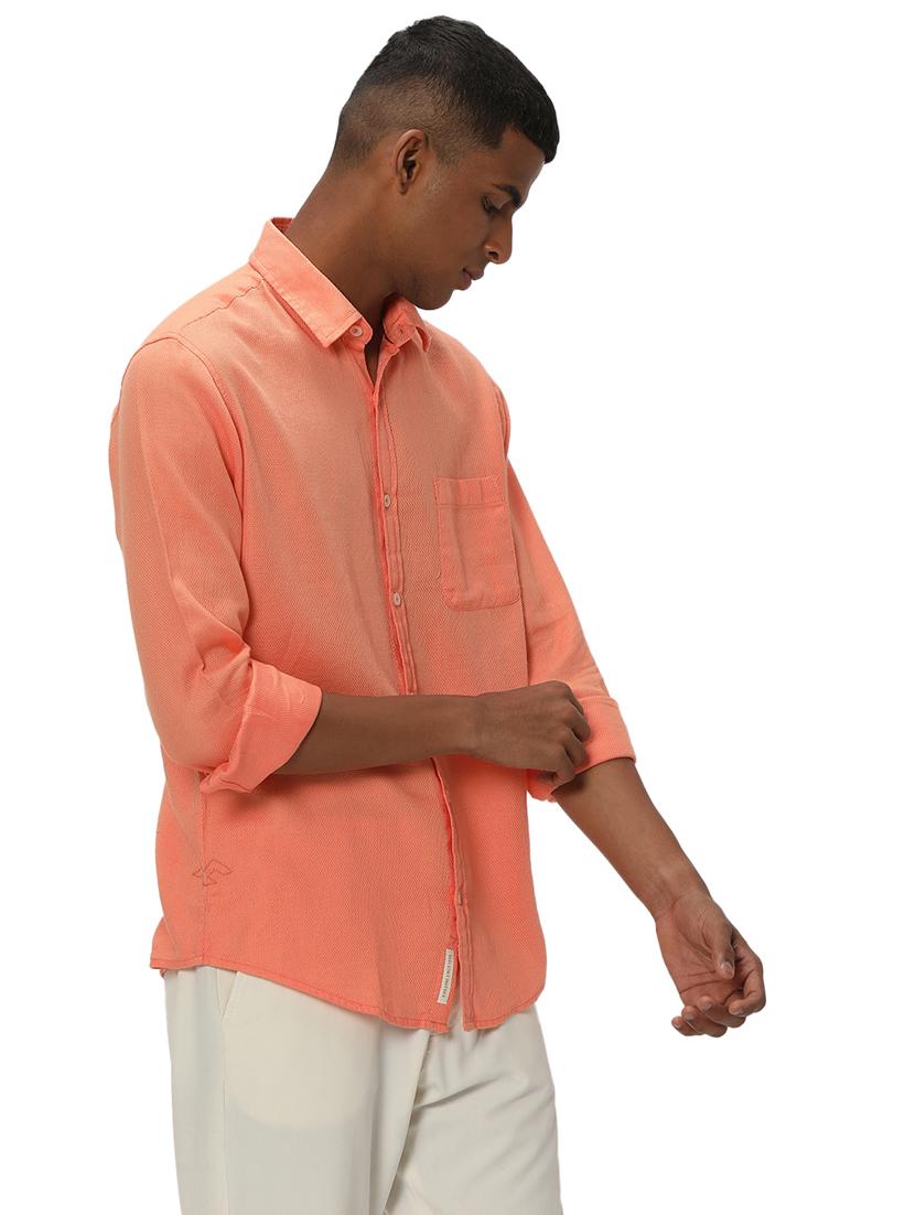 orange cotton casual shirt - 20999072 - Standard Image - 2