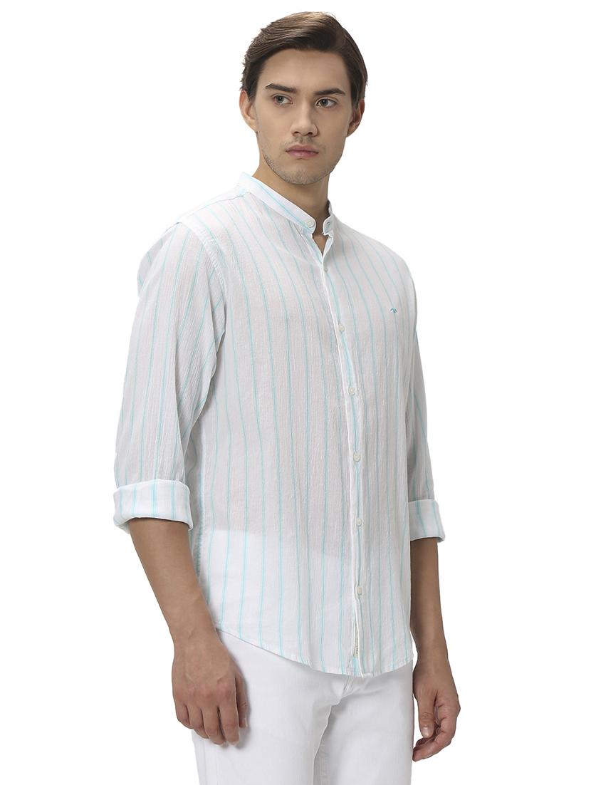 turquoise cotton casual shirt - 20999083 - Standard Image - 2