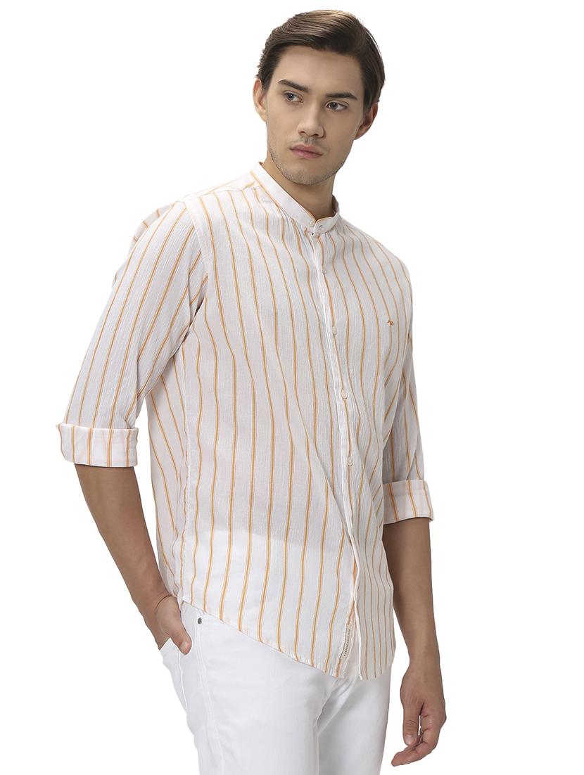 orange cotton casual shirt - 20999084 - Standard Image - 2