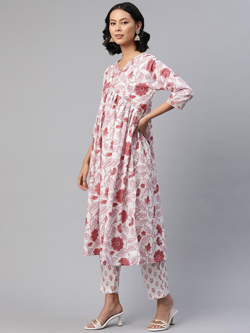 women three quarter sleeve kurta pant with dupatta set - 20999673 - Standard Image - 2