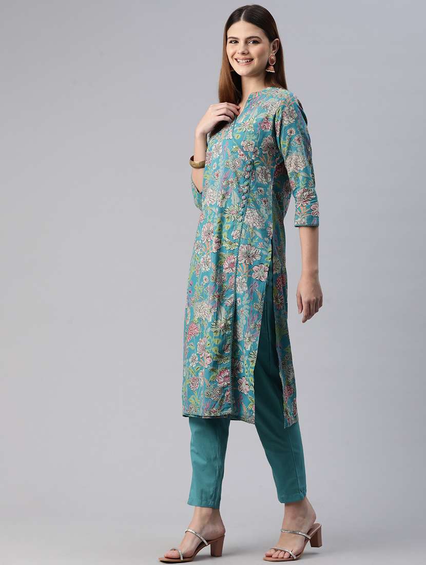 women printed kurta pant set - 20999771 -  Standard Image - 2