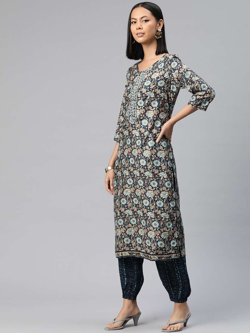 women floral kurta salwar set with dupatta - 20999806 -  Standard Image - 2