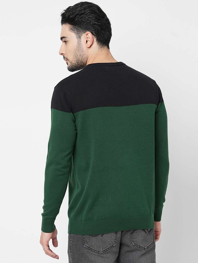 green color block sweatshirt - 21000380 - Standard Image - 2