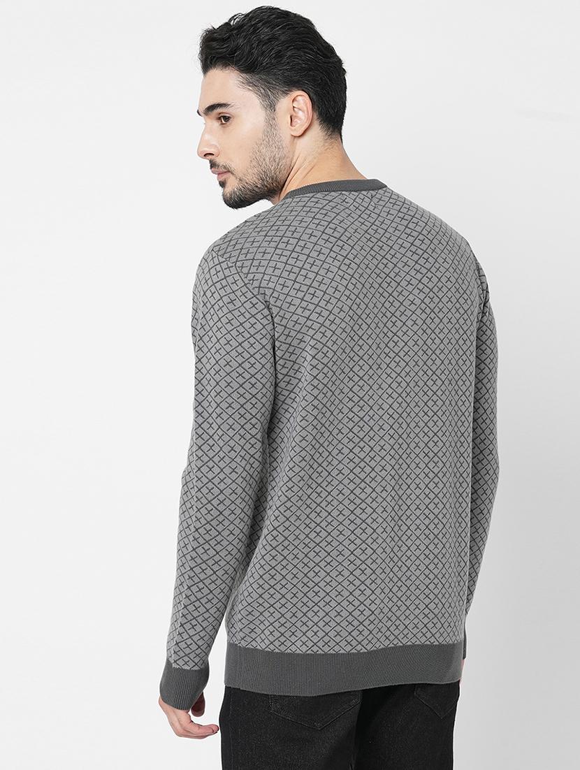 grey self design sweatshirt - 21000402 - Standard Image - 2