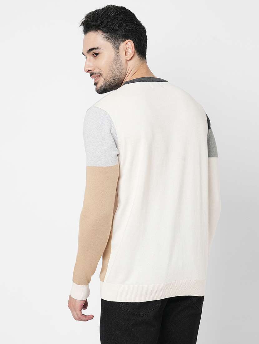 multicolored cotton color block pullover - 21000408 - Standard Image - 2
