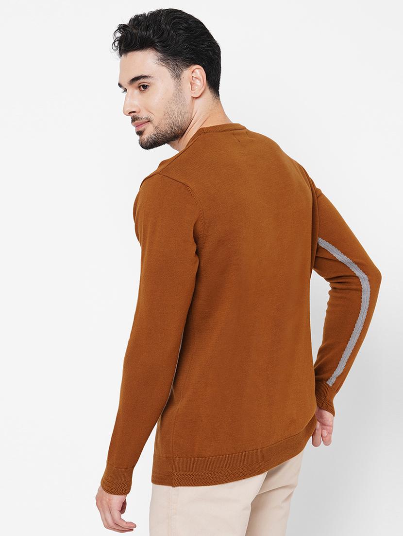 brown cotton plain sweatshirt - 21000426 - Standard Image - 2