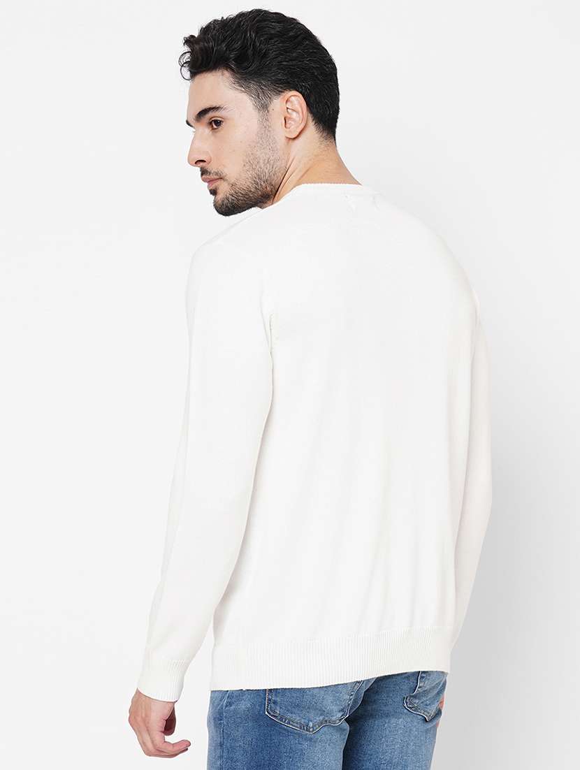 white cotton typography pullover - 21000437 - Standard Image - 2