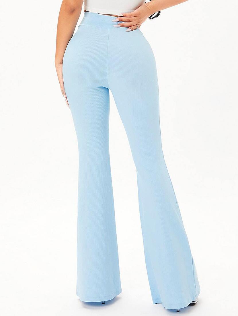 solid flat front bootcut trouser - 21000558 - Standard Image - 2