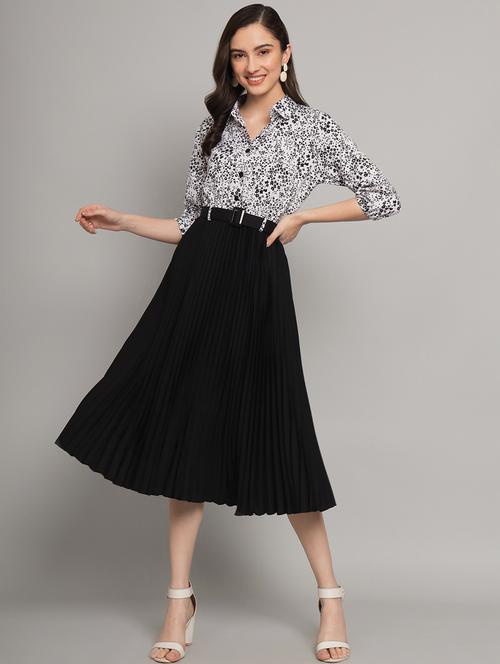 women floral printed fit & flare dress - 21000970 - Standard Image - 0