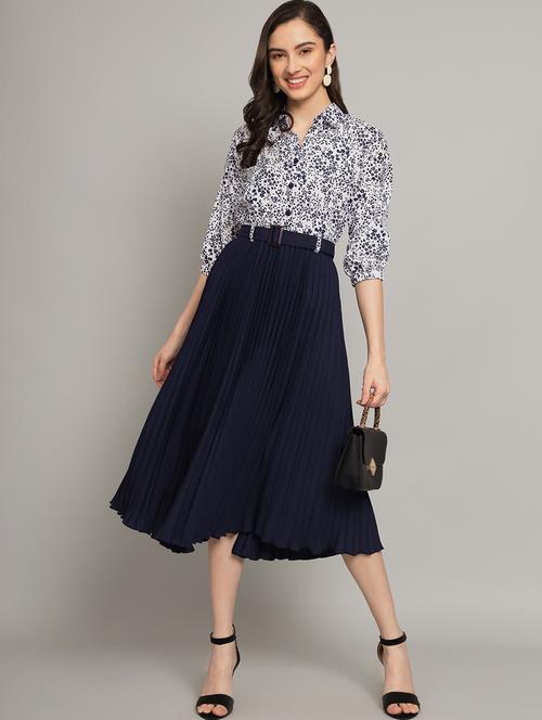 women floral printed a-line dress - 21000972 - Standard Image - 0