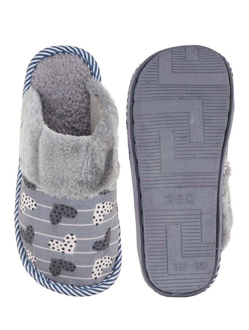 grey fur slip on flip flops - 21004313 - Standard Image - 2