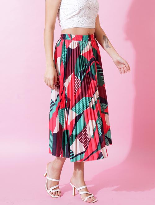 multi coloured printed detailed skirt - 21008431 -  Standard Image - 0