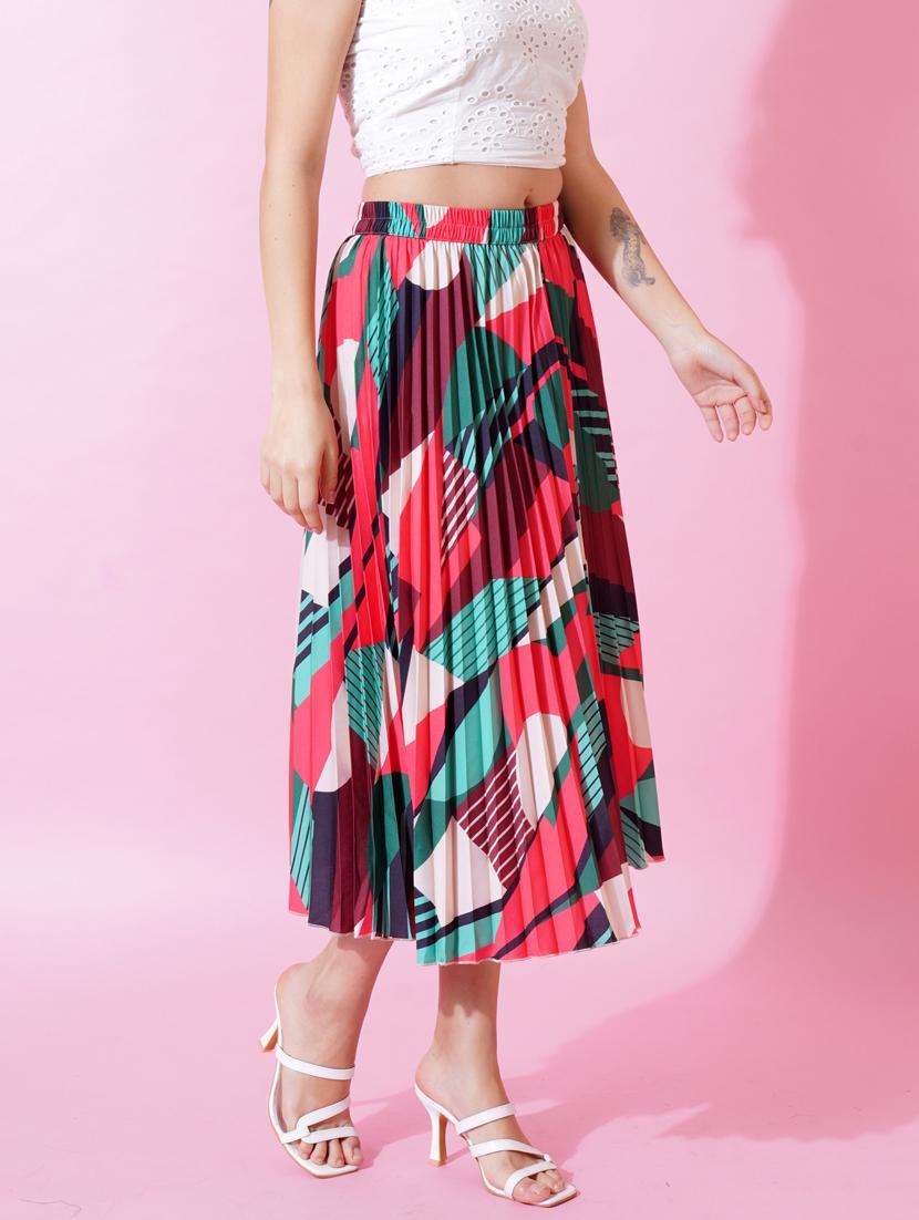 multi coloured printed detailed skirt - 21008431 -  Zoom Image - 0