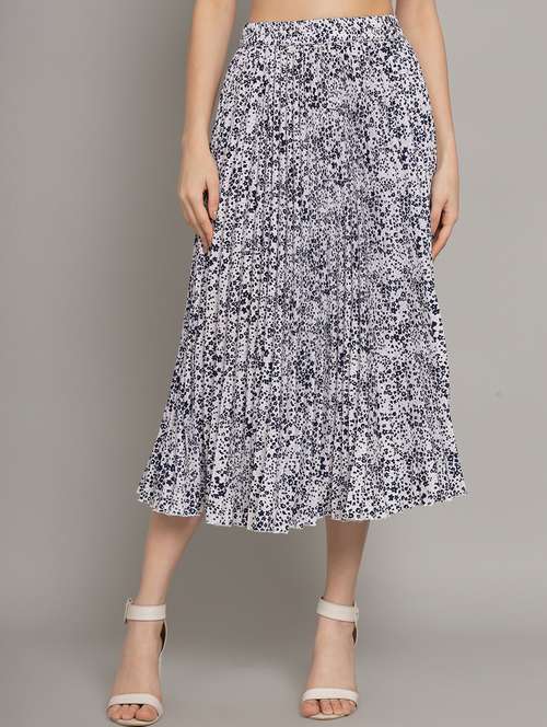 white floral printed detailed skirt - 21008443 - Standard Image - 0