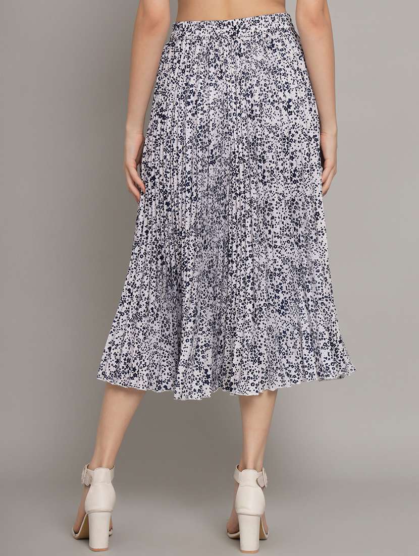 white floral printed detailed skirt - 21008443 - Standard Image - 2
