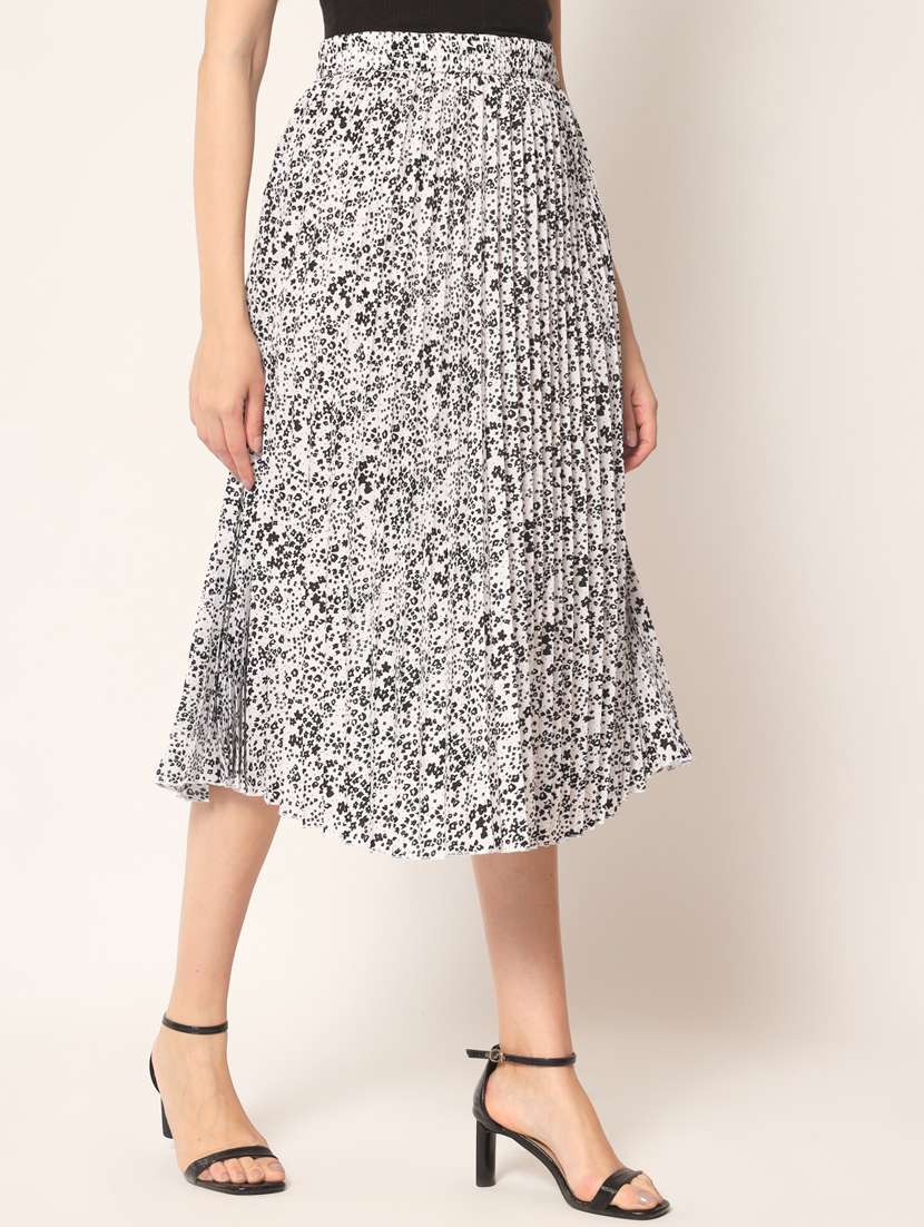 white floral printed detailed skirt - 21008465 -  Zoom Image - 0