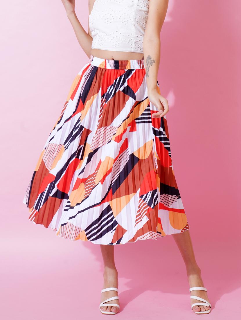 multi coloured printed detailed skirt - 21008494 -  Zoom Image - 0