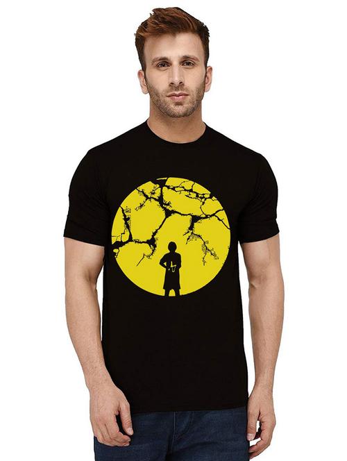 men round neck front print t-shirt - 21011837 - Standard Image - 0