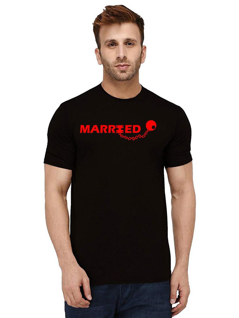 men chest print round neck t-shirt - 21012264 -  Zoom Image - 0