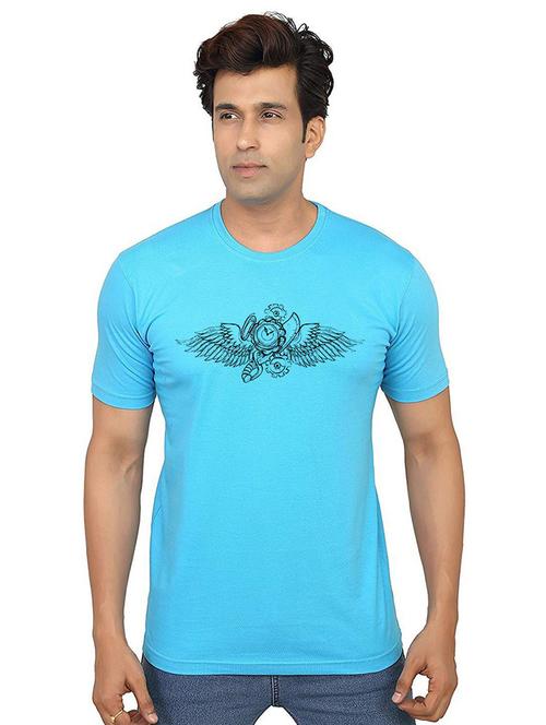 men round neck chest printed t-shirt - 21014703 - Standard Image - 0