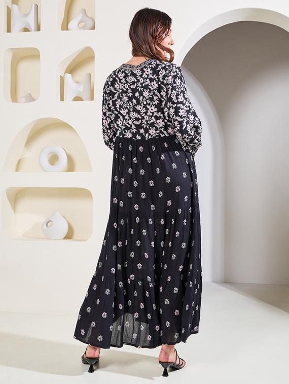 women v-neck a-line dress - 21015978 - Standard Image - 2